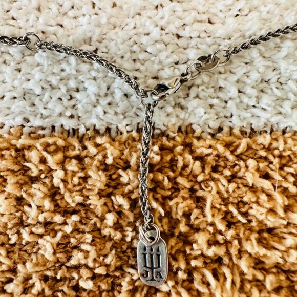 James Avery Double Heart Linked Necklace 925 Silver Adjustable Length 16-17-18 - Picture 3 of 7